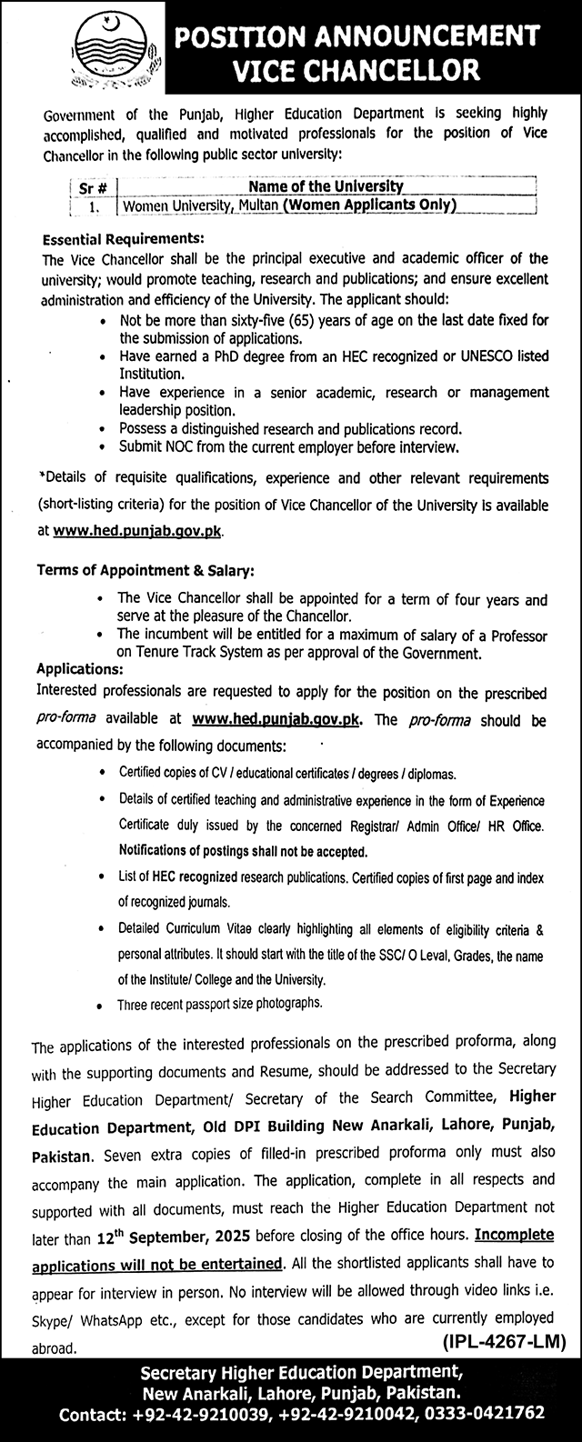 Jobs in Higher Education Commission